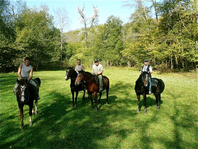 Broken in wild horses by men from Southern Russia Rehab Center